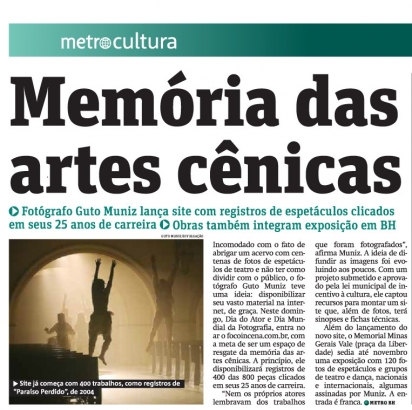 Memória da artes cênicas