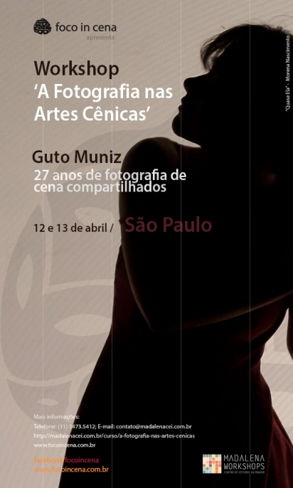  "A Fotografia nas Artes Cênicas" em São Paulo no mês de abril